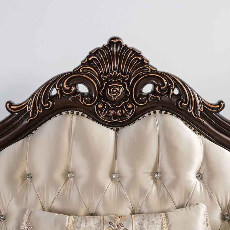 Furniture of America Wasing Traditional Formal Tufted Back Loveseat