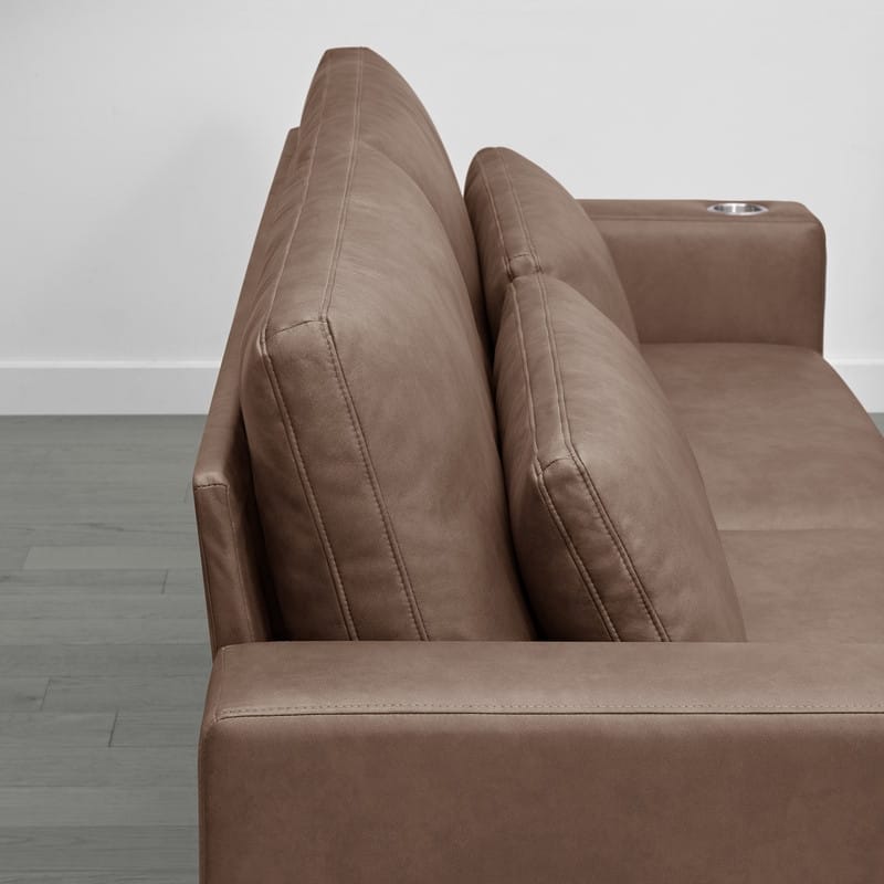 Spruce & Spring Ezra 89" Modern High Back Living Room Sofa with USB & Cup Holders