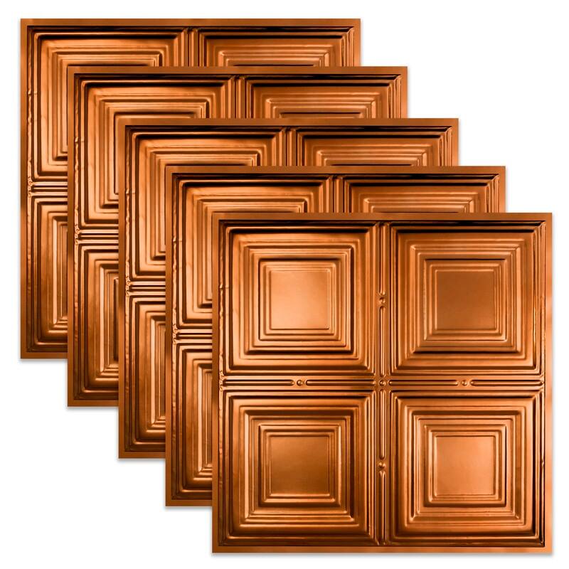Great Lakes Tin Syracuse Lay-in Ceiling Tile - Copper - 2 x 2