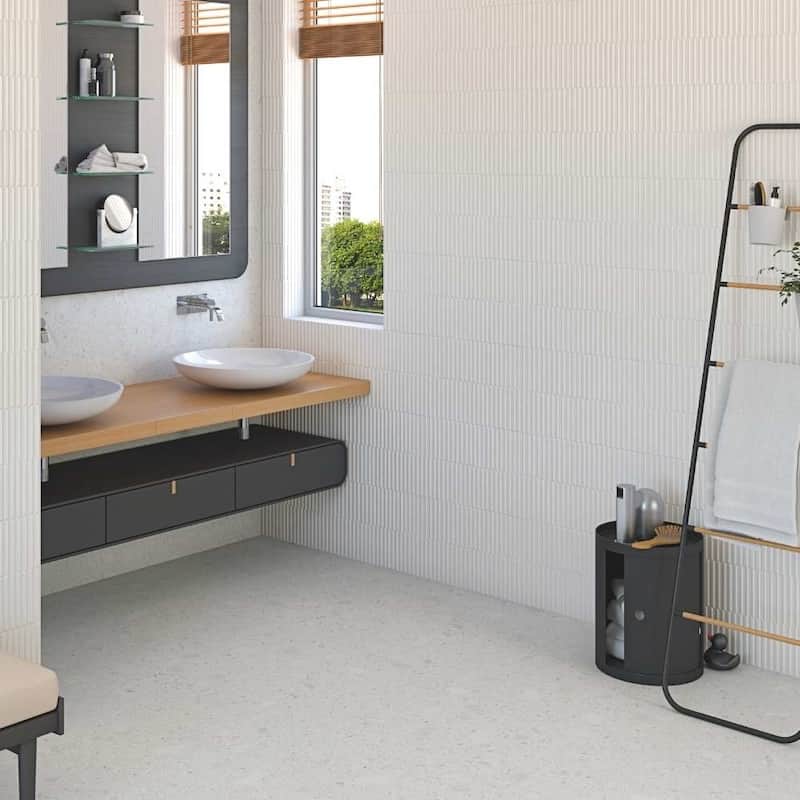 Terrazzo 24x24 Matte Stone Look Porcelain Tile - Floor, Wall - Large Format