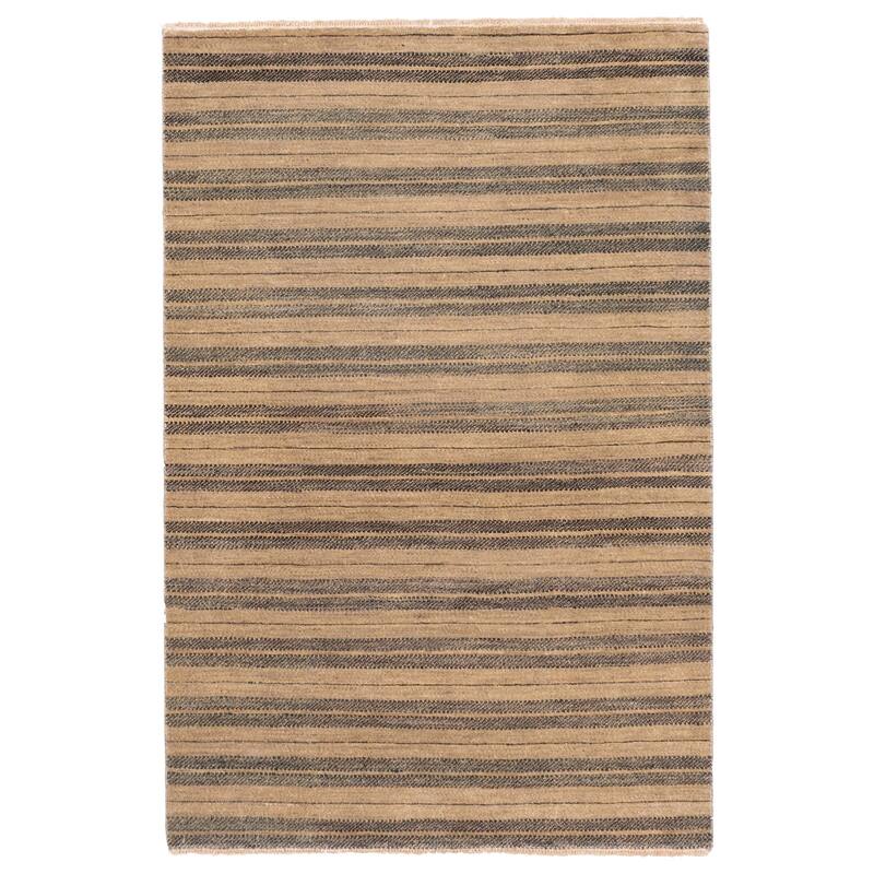 ECARPETGALLERY Hand-knotted Peshawar Ziegler Khaki Wool Rug - 4'2 x 6'3