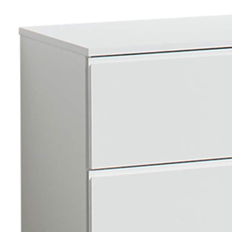 Vedz Dresser Unit with 2 Drawers, Modern White Melamine Finish