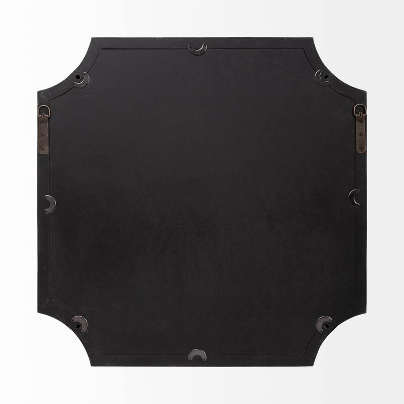 Shrouda Brown Wooden Mirrored Bottom Tray - 24"W x 24"D x 6"H
