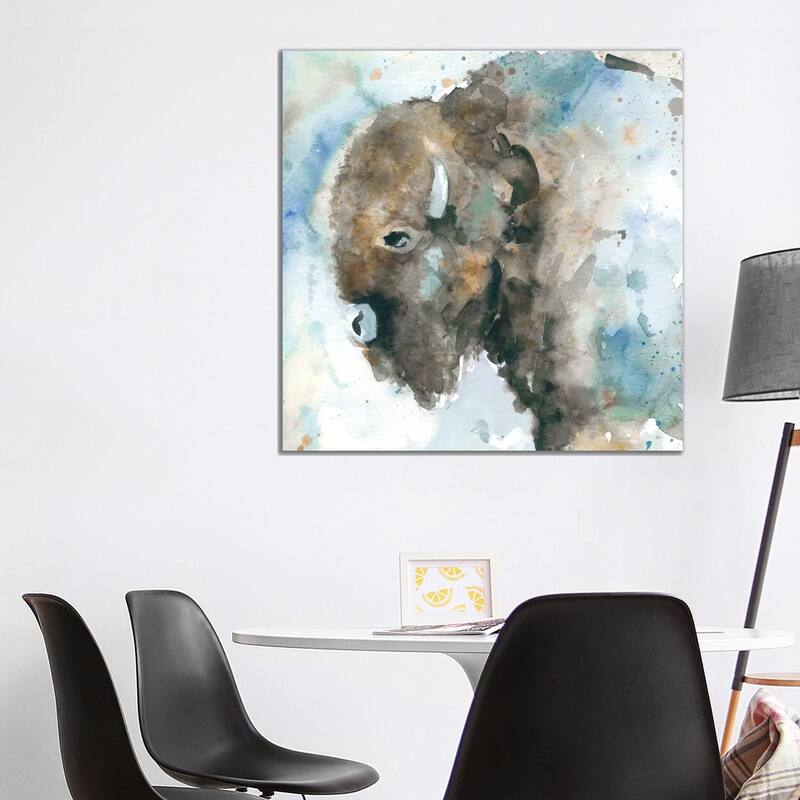 iCanvas "Buffalo On Blue" by Carol Robinson Canvas Print - 37x37x1.5