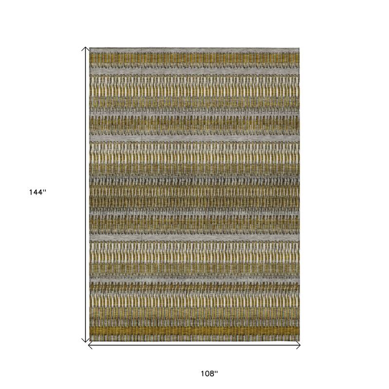 HomeRoots Striped Transitional Rectangle Outdoor Rug