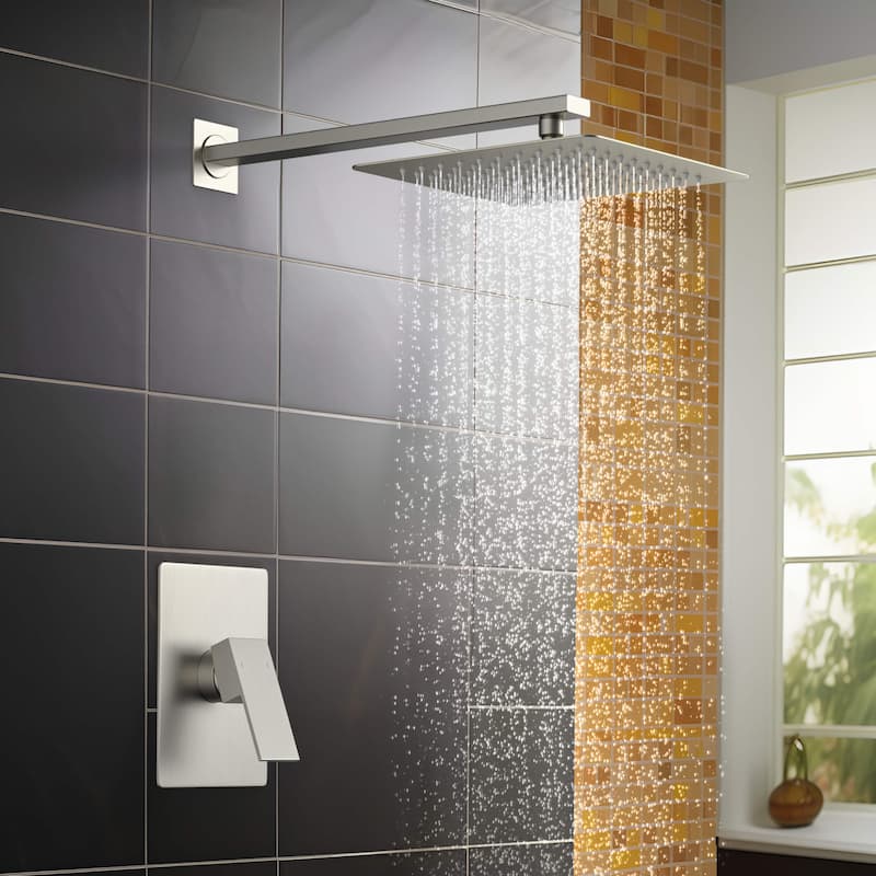 Cube Pressure Balanced Single Function Shower System with Rough In Valve