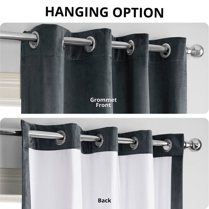 Exclusive Fabrics Signature Grommet Velvet Blackout Curtain (1 Panel)