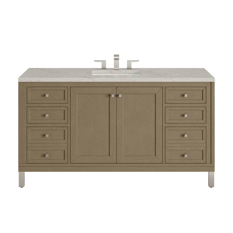 Chicago 60" Single Vanity, Walnut Whisper
