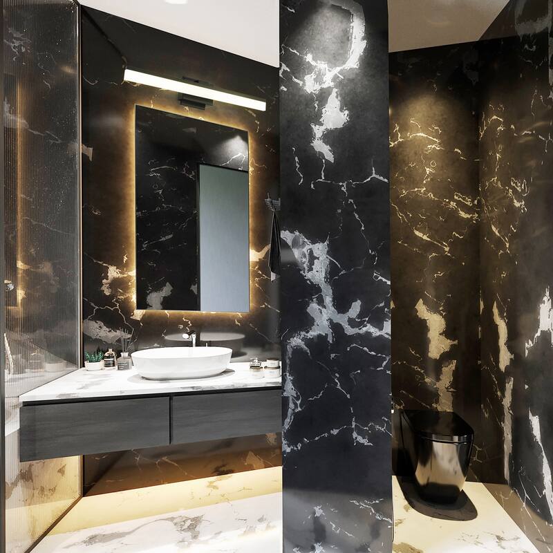 Eglo LED Bath / Vanity Light w/ Matte Black Finish and Satin Acrylic Shade