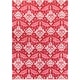 preview thumbnail 1 of 10, Hand-Woven Via Cotton Rug 8' x 11' - Red