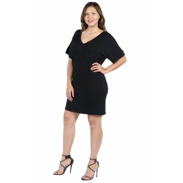 Shop 24seven Comfort Apparel V Neck Loose Fit Plus Size Resort