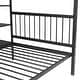 preview thumbnail 16 of 34, Luxury Full Over Twin Metal Bunk Bed with Built-in Desk, Shelves and Ladder, Large Storage Space, Sturdy and Durable