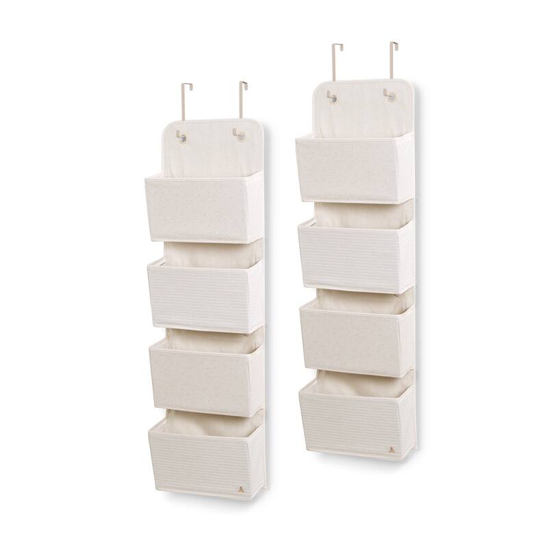 2-Pack Over the Door Storage Organizer with 4 Pockets