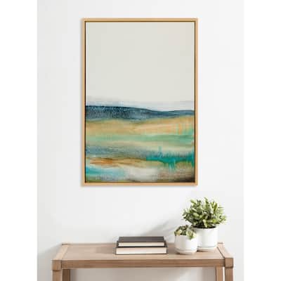 Kate and Laurel Sylvie Foggy Mountain Framed Canvas by Xizhou Xie
