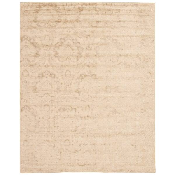 slide 1 of 9, ECARPETGALLERY Hand Loomed Galleria Beige Viscose Rug - 8'7 x 11'11