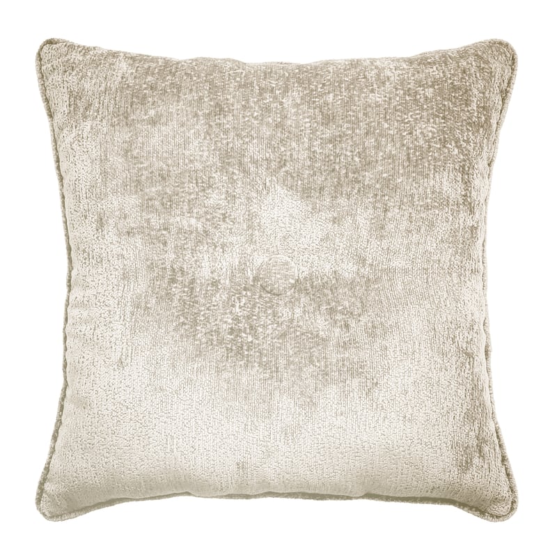 Edie At Home Delmonico Chenille Decorative Pillow 20x20 - Ivory