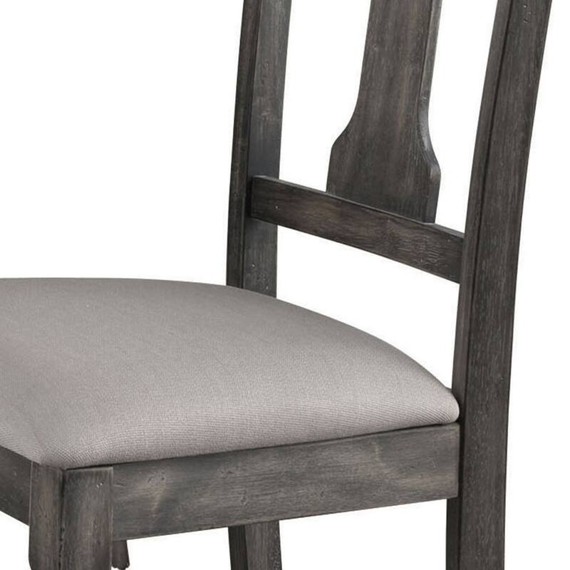 Tan and Weathered Grey Open Back Side Chairs (Set of 2)