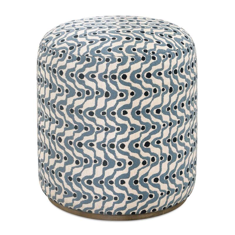 Uttermost Cas Blue Fabric Ottoman