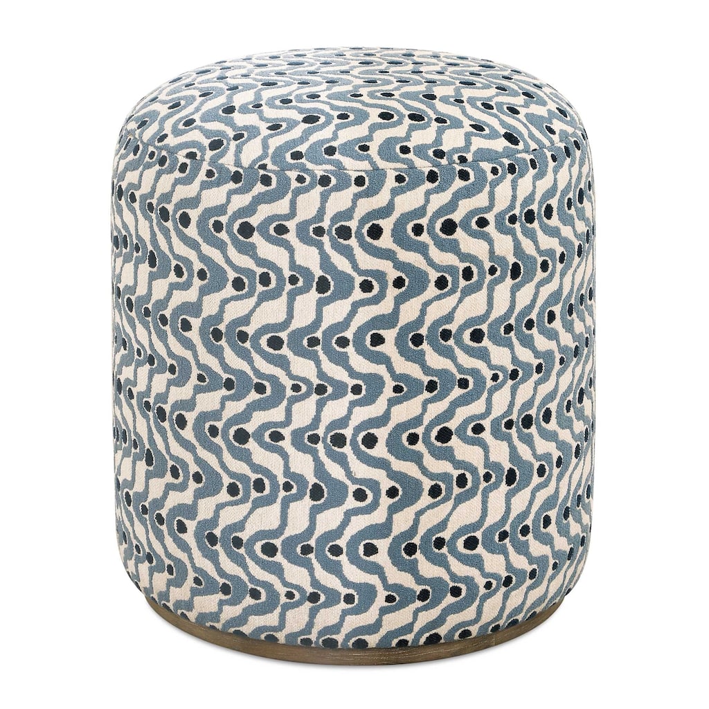 Uttermost Cas Blue Fabric Ottoman