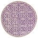 preview thumbnail 41 of 72, SAFAVIEH Handmade Cambridge Myrtis Modern Moroccan Wool Area Rug 4' x 4' Round - Purple/Ivory