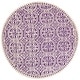 preview thumbnail 105 of 153, SAFAVIEH Handmade Cambridge Myrtis Moroccan Wool Rug 4' Round - Purple/Ivory - Round
