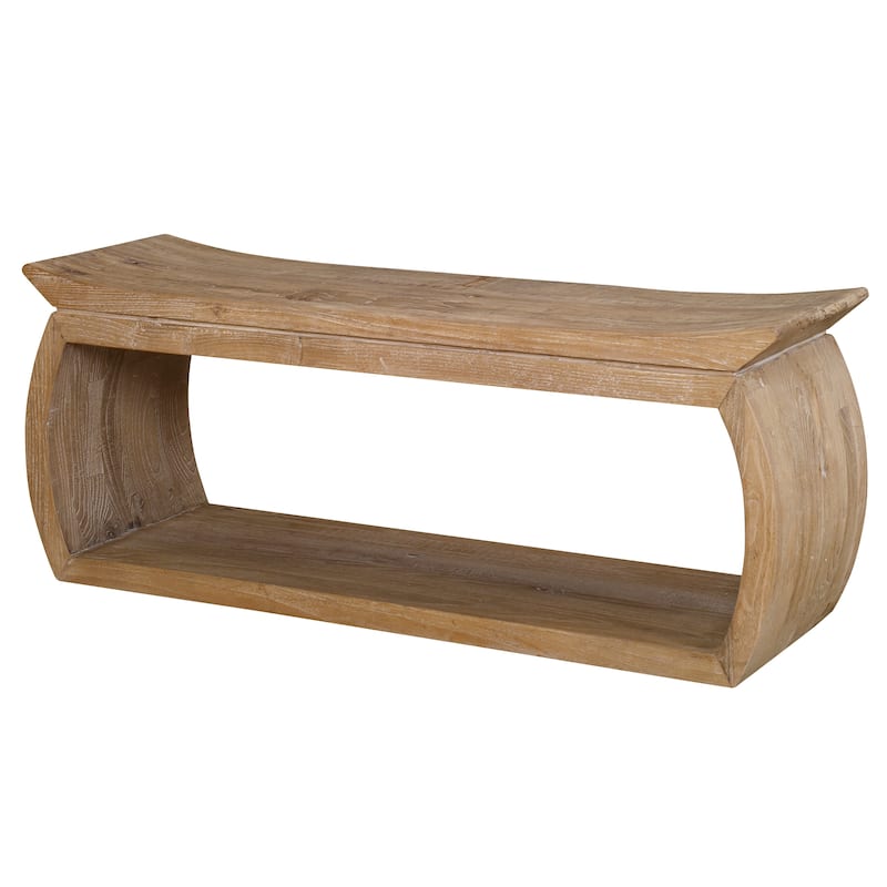 Uttermost Connor Reclaimed Wood Bench - 42"W x 17"H x 14"D