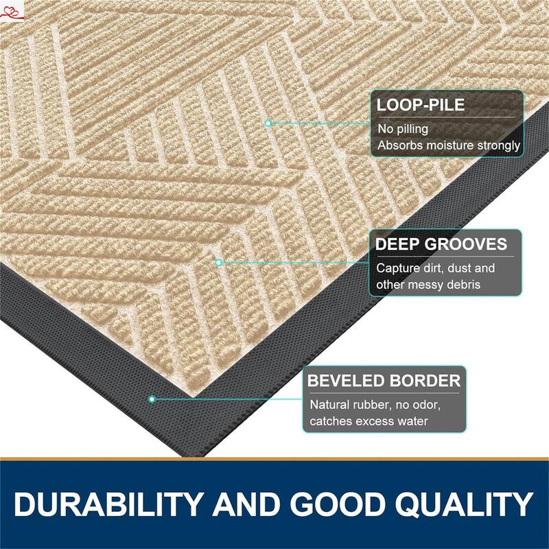 2 pack Welcome Floor Mats for Indoor Outdoor Entry