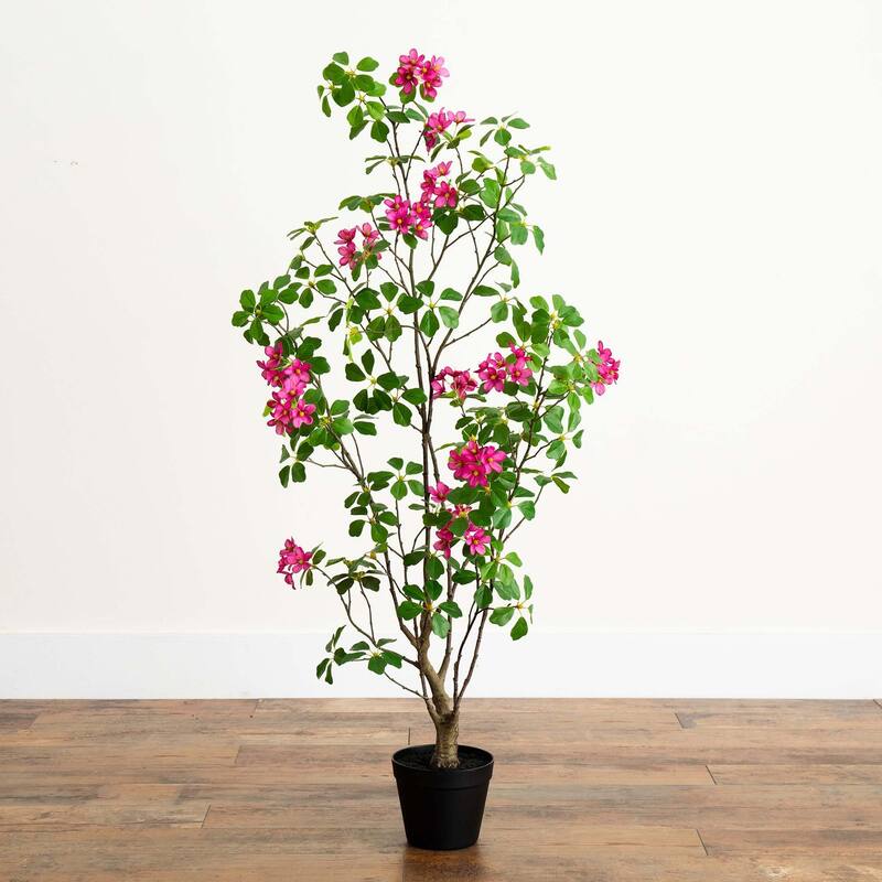 Potted Dogwood Artificial Tree - 4' - Green and Pink