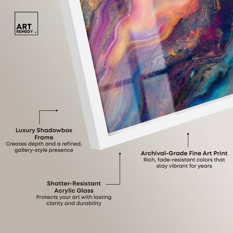 Glittering Spectrum III Shadowbox by Art Remedy