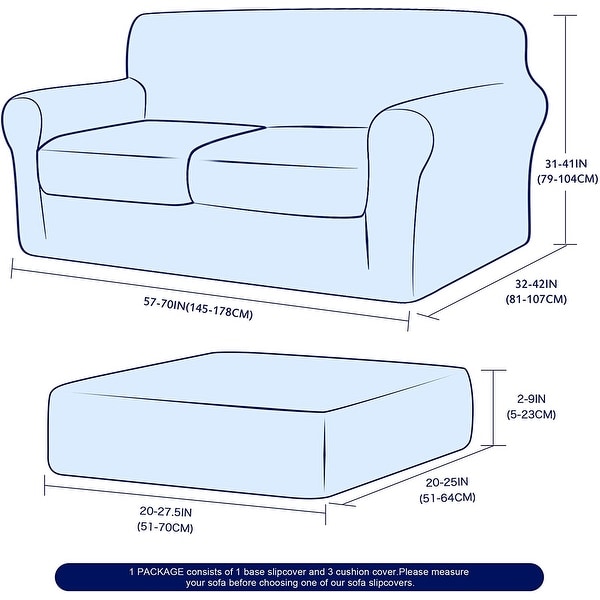 Separate seat sales back cushion slipcover