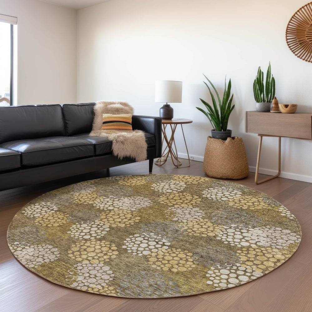 Premium Washable Super Soft Contemporary Clusters Mayfield Rug