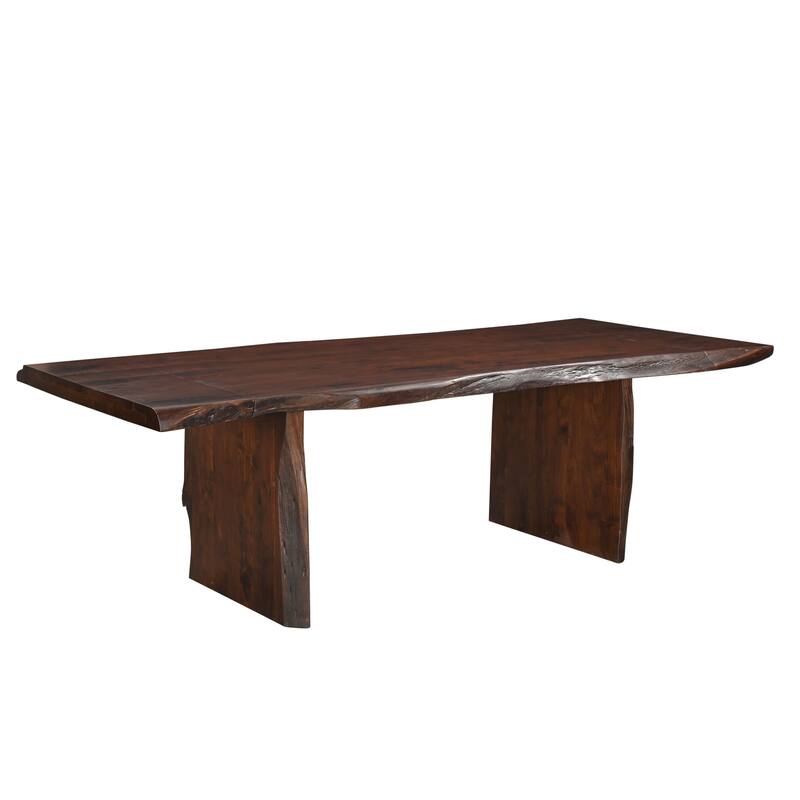 Morgan Live Edge Extendable Solid Wood Dining Table - 84" W