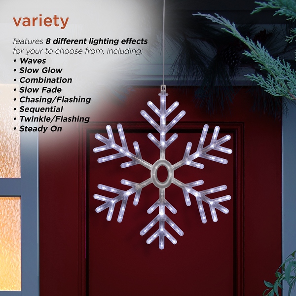 Hanging snowflake lights outdoor on sale