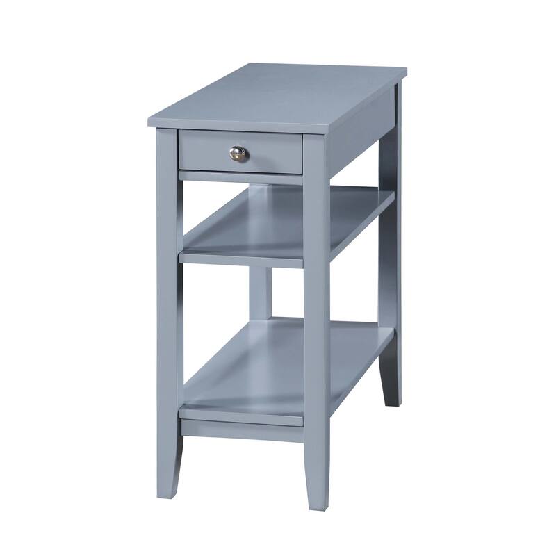 Convenience Concepts American Heritage 1 Drawer Chairside End Table with Shelves