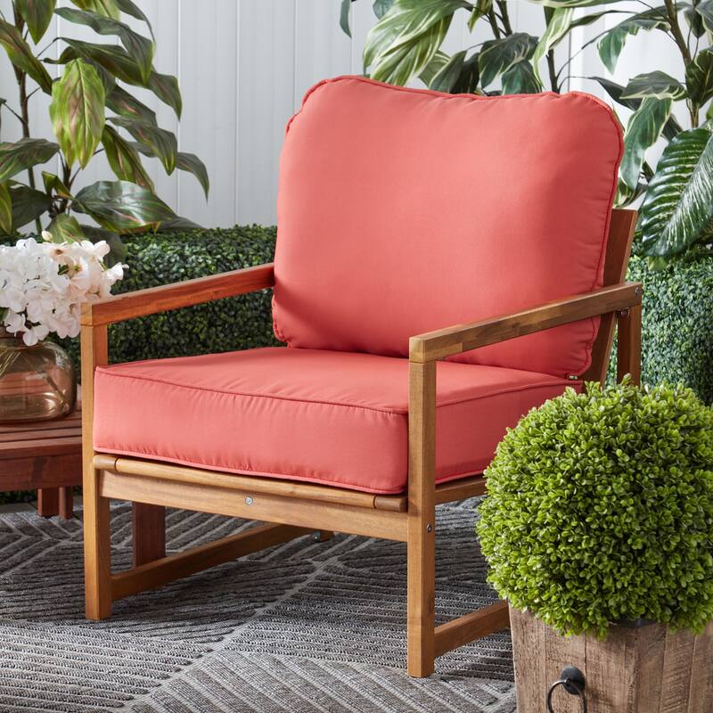 Outdoor 2-Piece Reversible Deep Seat Cushion Set (Cushions Only)