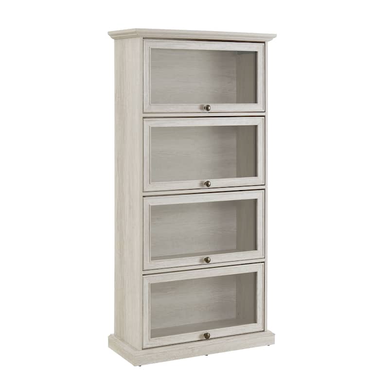 4 Tier Glass Display Cabinet for Living Room Stylish Storage Curio Cabinet