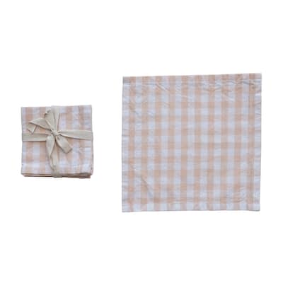 Cotton Gingham Napkins - 10.0"L x 10.0"W x 0.3"H
