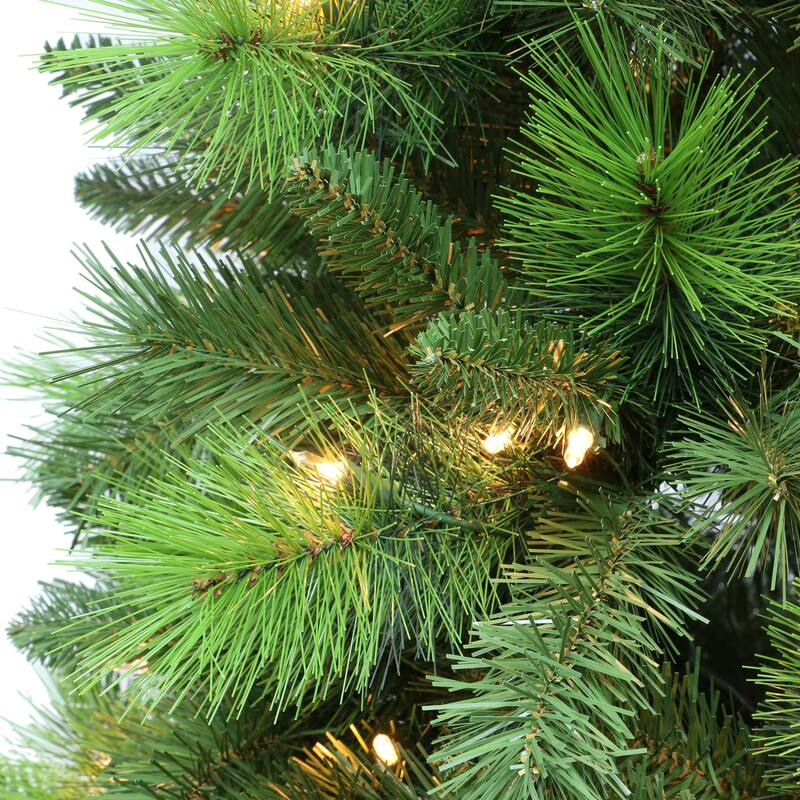 Puleo International Pre-Lit 7.5' Adirondack Artificial Christmas Tree