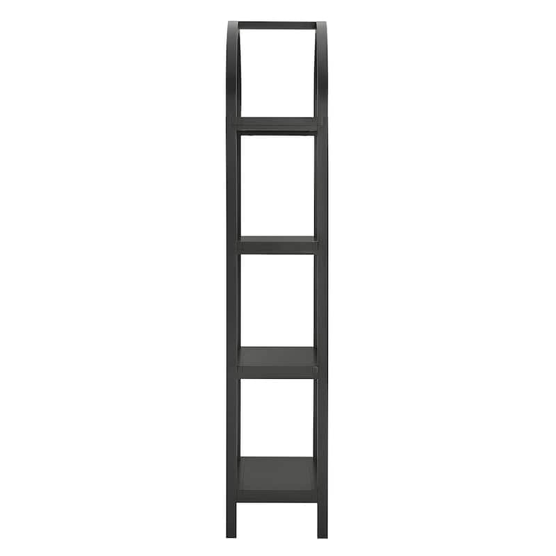 Vexley 72 Inch Tall Narrow Arched Bookshelf
