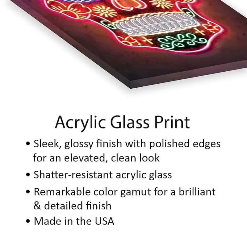 Day Of The Dead Print On Acrylic Glass by Octavian Mielu