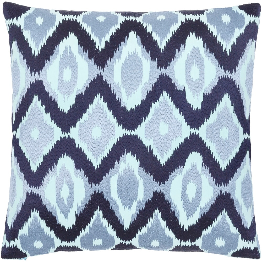 Krishae Ikat Embroidered Throw Pillow