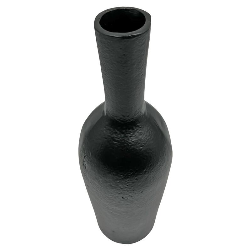 12 Inch Tall Decorative Handmade Aluminum Bottle Flower Vase