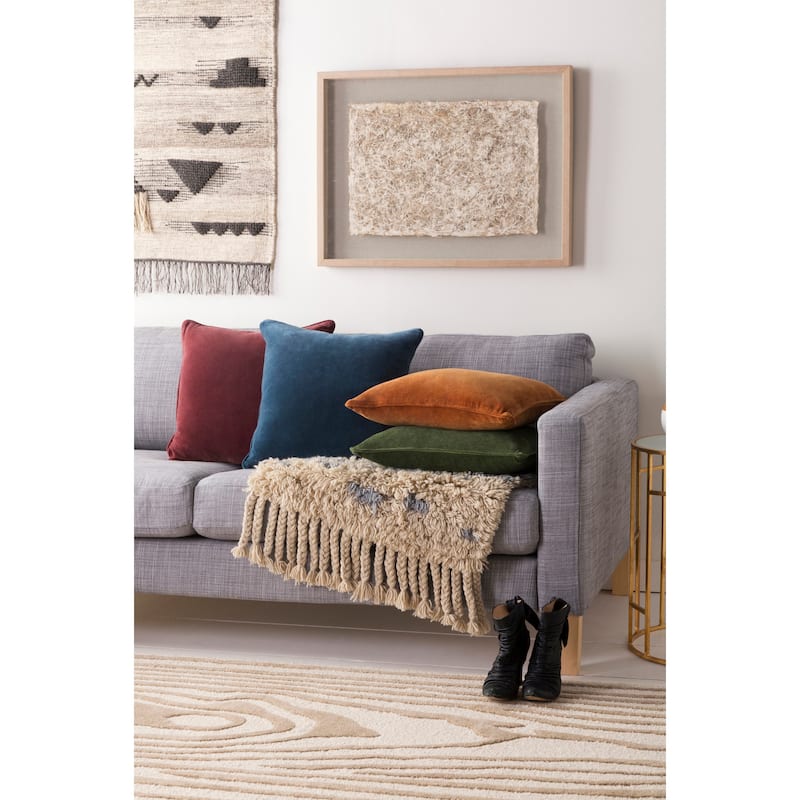 Vesey Velvet 20-inch Throw Pillow