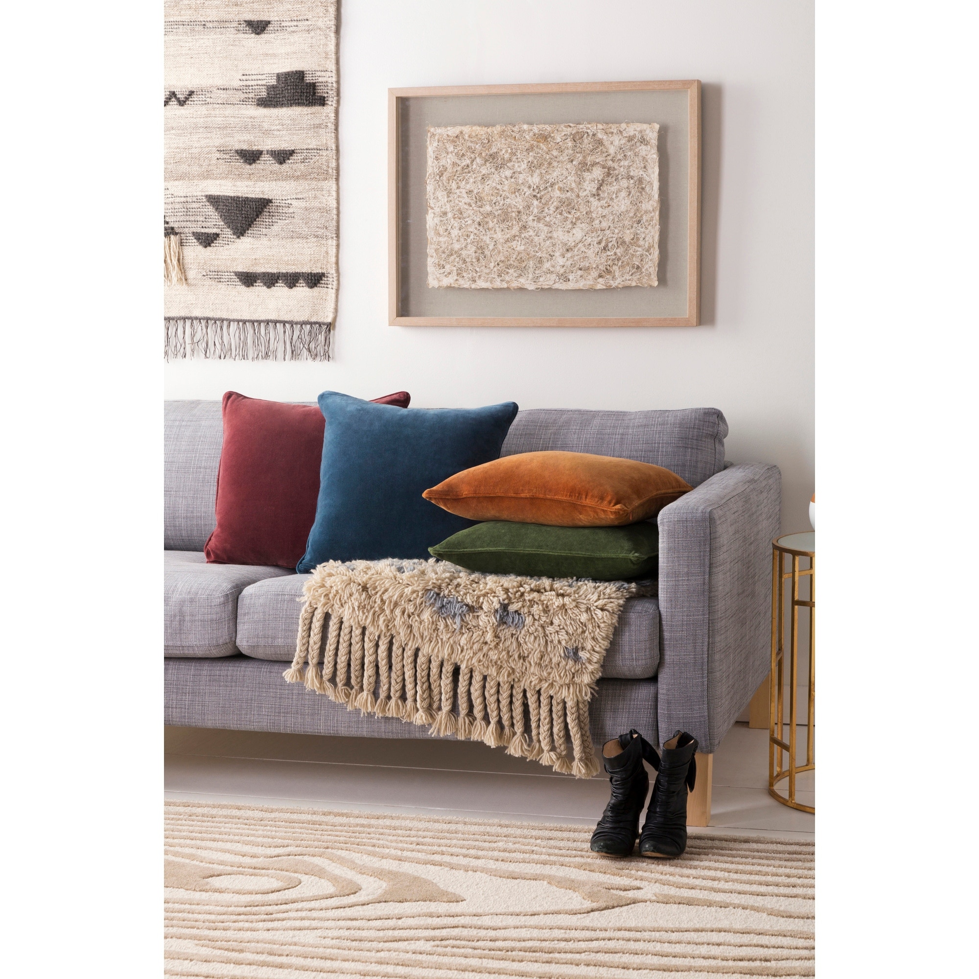 Vesey Velvet 20-inch Throw Pillow