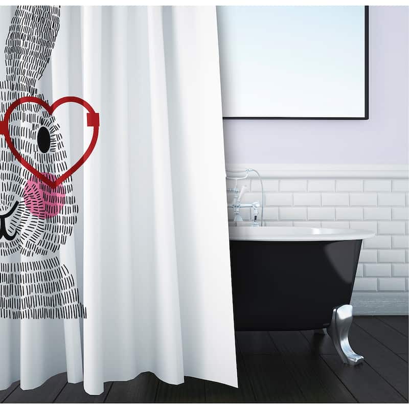 What's Up Bunny. Holiday Animal Print Shower Curtain