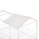 preview thumbnail 7 of 9, White Twin over Twin Size Metal Bunk Bed with Half Roof, Guardrail and Ladder for Bedroom