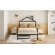 preview thumbnail 93 of 91, Twin Metal Platform Bed with Pull-Out Trundle, House Frame Design