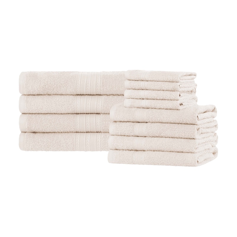 Superior Eco-Friendly Sustainable Cotton 12-Piece Bathroom Towel Set