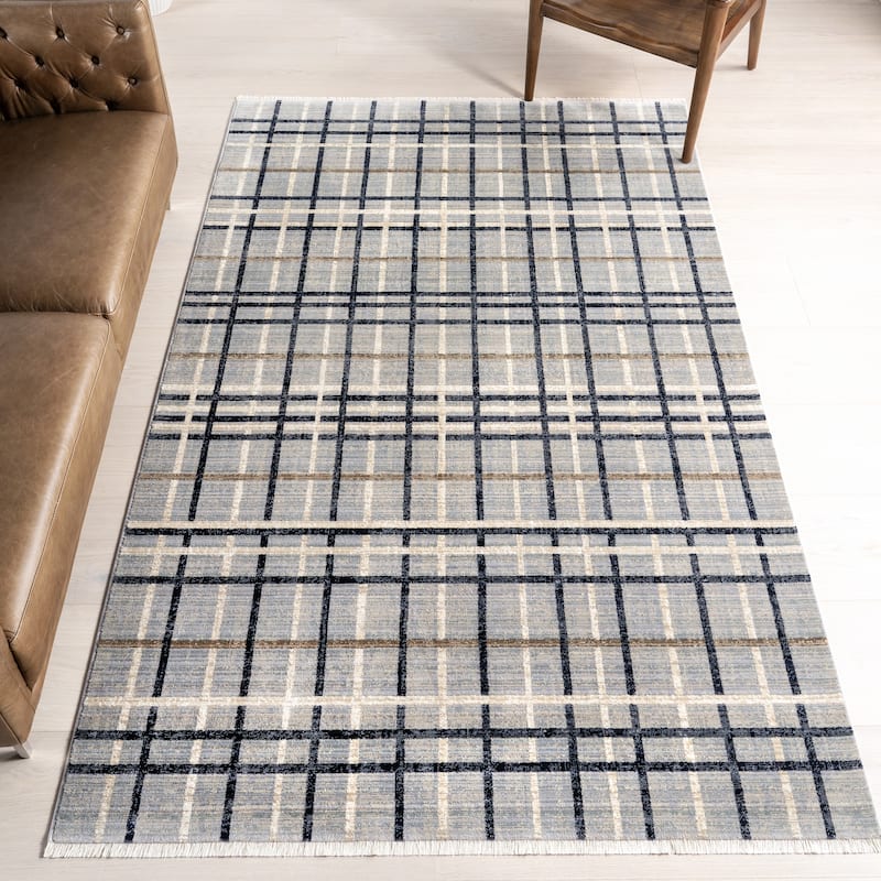 Nuloom Abilene Rustic Plaid Area Rug - 5' x 7'10" - Blue