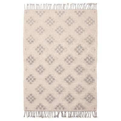 ECARPETGALLERY Braid weave Sienna Beige Wool Rug - 5'3 x 7'4